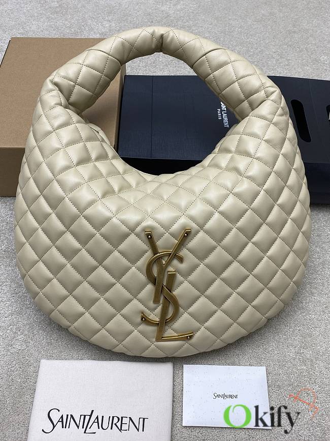 Okify YSL Icare Hobo Bag In White Bag 47x35x15cm - 1