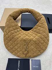 Okify YSL Icare Hobo Bag In Brown Suede Bag 47x35x15cm - 1