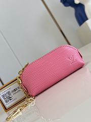 Okify Louis Vuitton Cosmetic Lipstick Pouch In Pink Epi M25686 11x6x3.3cm - 1