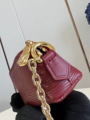 Okify Louis Vuitton Cosmetic Lipstick Pouch In Dark Red Epi M25685 11x6x3.3cm - 3