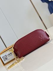 Okify Louis Vuitton Cosmetic Lipstick Pouch In Dark Red Epi M25685 11x6x3.3cm - 1