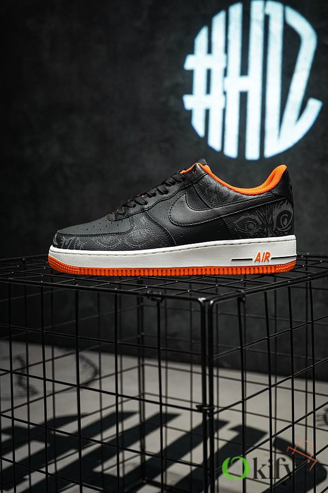 Okify Nike Air Force 1 Low Orange Sneakers - 1