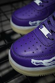 Okify Nike Air Force 1 Low Skeleton Purple Sneakers - 4