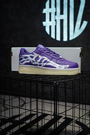 Okify Nike Air Force 1 Low Skeleton Purple Sneakers - 3