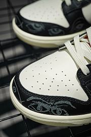 Okify Nike Dunk Low Black And Orange Sneakers - 5