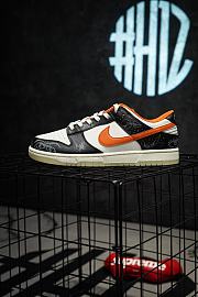 Okify Nike Dunk Low Black And Orange Sneakers - 3