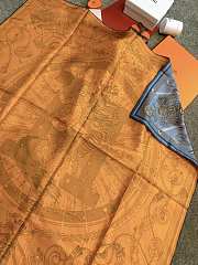Okify Hermes Skull Night Silk Square Scarf 90x90cm - 4