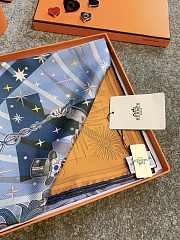 Okify Hermes Skull Night Silk Square Scarf 90x90cm - 6