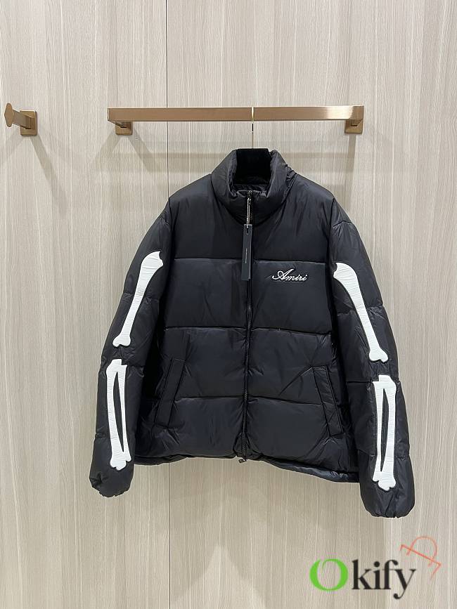 Okify Amiri Bone Black Down Jacket - 1
