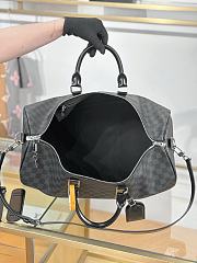 Okify Louis Vuitton Keepall Bandouliere Damier Bag In Black N41416 50x29x23cm - 2