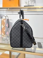 Okify Louis Vuitton Keepall Bandouliere Damier Bag In Black N41416 50x29x23cm - 3