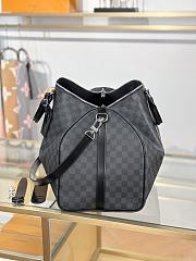 Okify Louis Vuitton Keepall Bandouliere Damier Bag In Black N41413 55x31x26cm - 4