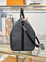 Okify Louis Vuitton Keepall Bandouliere Damier Bag In Black N41413 55x31x26cm - 2