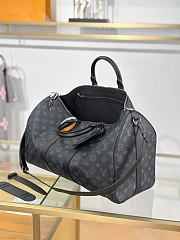 Okify Louis Vuitton Keepall Bandouliere Monogram Bag In Black M40569 45x27x20cm - 5