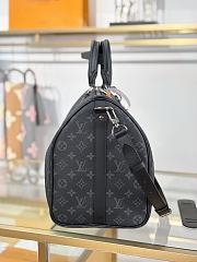 Okify Louis Vuitton Keepall Bandouliere Monogram Bag In Black M40569 45x27x20cm - 6