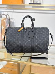 Okify Louis Vuitton Keepall Bandouliere Monogram Bag In Black M40569 45x27x20cm - 1