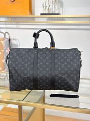 Okify Louis Vuitton Keepall Bandouliere Monogram Bag In Black M40569 45x27x20cm - 3