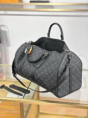 Okify Louis Vuitton Keepall Bandouliere Monogram Bag In Black M40568 50x29x23cm - 5