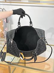 Okify Louis Vuitton Keepall Bandouliere Monogram Bag In Black M40568 50x29x23cm - 3