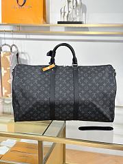 Okify Louis Vuitton Keepall Bandouliere Monogram Bag In Black M40605 55x31x26cm - 6