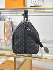 Okify Louis Vuitton Keepall Bandouliere Monogram Bag In Black M40605 55x31x26cm - 4