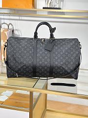 Okify Louis Vuitton Keepall Bandouliere Monogram Bag In Black M40605 55x31x26cm - 1