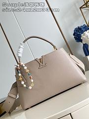 Okify Louis Vuitton Capucines MM Souple Bag In Beige M12929 33x24x12cm - 1