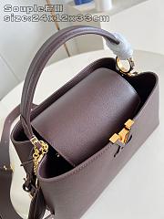 Okify Louis Vuitton Capucines MM Souple Bag In Dark Brown M12927 33x24x12cm - 3