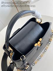 Okify Louis Vuitton Capucines MM Souple Bag In Black M12924 33x24x12cm - 4