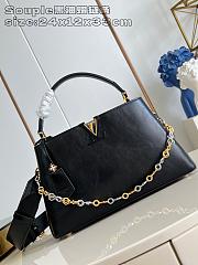 Okify Louis Vuitton Capucines MM Souple Bag In Black M12924 33x24x12cm - 1