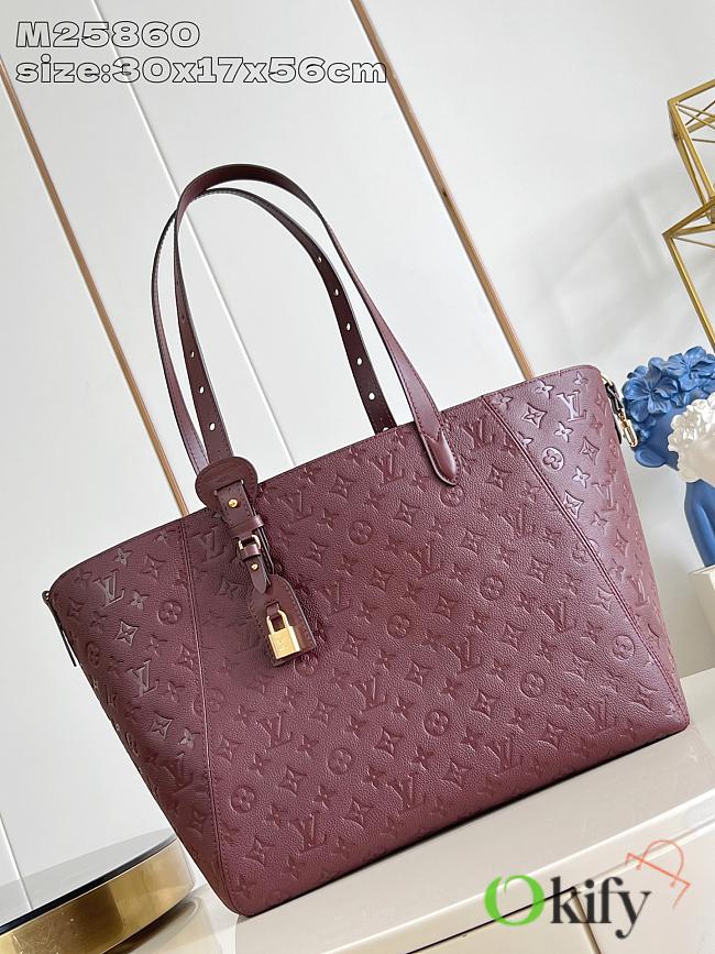 Okify Louis Vuitton All In One MM Bag In Dark Red M25888 56x30x17cm  - 1