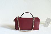 Okify Gucci Milano Top Handle Bag In Dark Red 21x12.5x4.6cm - 3