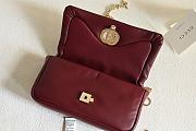 Okify Gucci Milano Top Handle Bag In Dark Red 21x12.5x4.6cm - 2