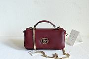 Okify Gucci Milano Top Handle Bag In Dark Red 21x12.5x4.6cm - 1