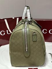 Okify Gucci GG Canvas Large Duffle Bag In Green 52x32x28cm - 5