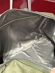 Okify Gucci GG Canvas Large Duffle Bag In Green 52x32x28cm - 4