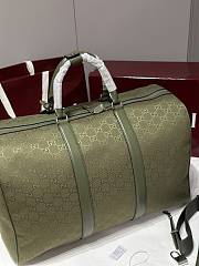 Okify Gucci GG Canvas Large Duffle Bag In Green 52x32x28cm - 2