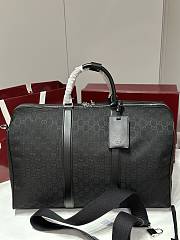 Okify Gucci GG Canvas Large Duffle Bag In Black 52x32x28cm - 1