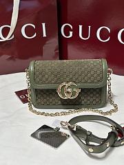 Okify Gucci Go Small Shoulder Bag In Green 21.5x14x9cm - 1