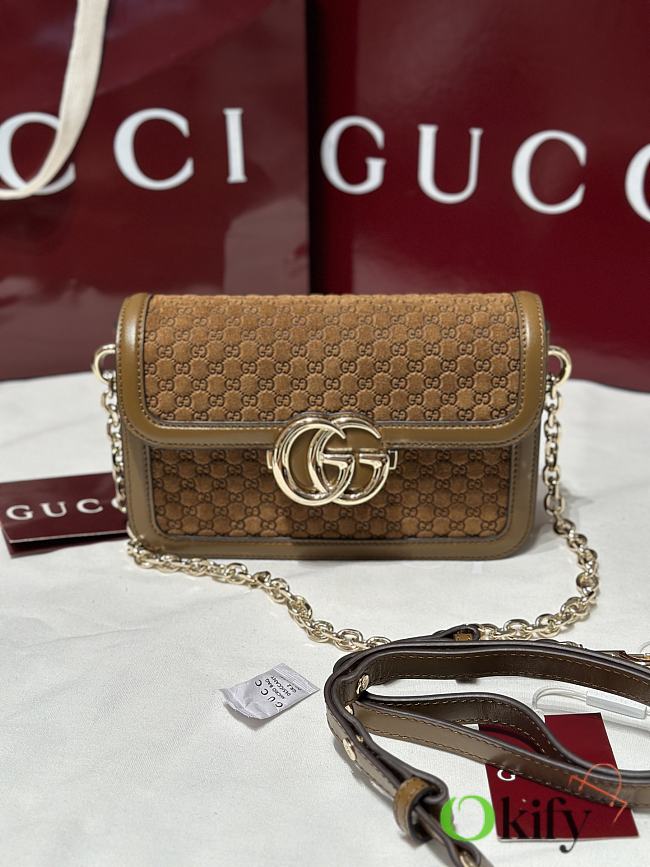 Okify Gucci Go Small Shoulder Bag In Brown 21.5x14x9cm - 1