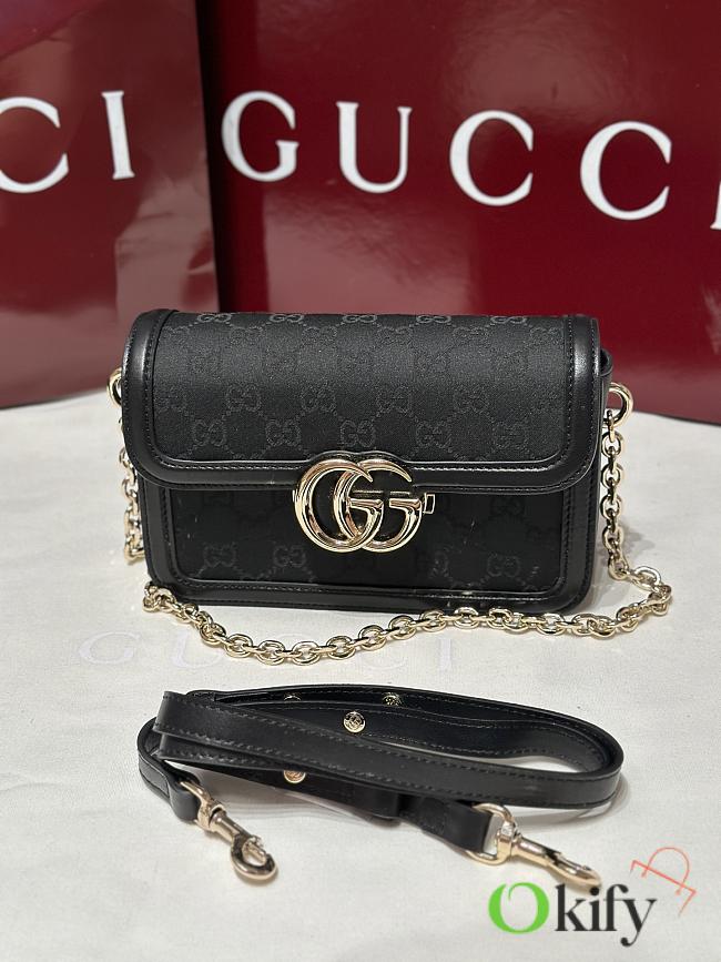 Okify Gucci Go Small Shoulder Bag In Black 21.5x14x9cm - 1