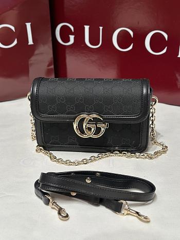 Okify Gucci Go Small Shoulder Bag In Black 21.5x14x9cm