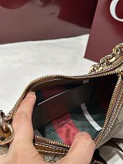 Okify Gucci GG Emblem Small Shoulder Bag In Beige And Brown 24x16.5x5.5cm - 5
