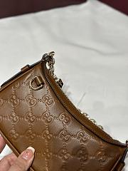Okify Gucci GG Emblem Mini Shoulder Bag In Brown 19x12x4cm - 5