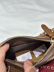 Okify Gucci GG Emblem Mini Shoulder Bag In Brown 19x12x4cm - 3