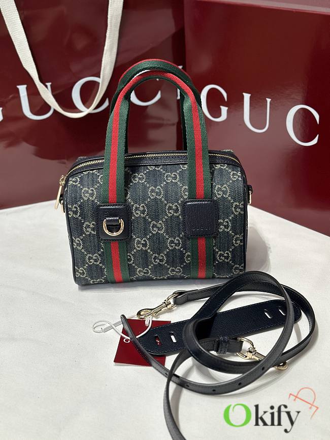 Okify Gucci Mini GG Handbag In Denim Blue 20x13x13cm  - 1