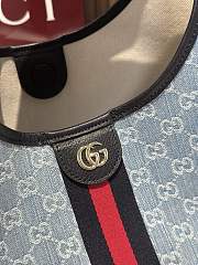 Okify Gucci Giglio Large Tote Bag In Blue 60x47x16cm - 6