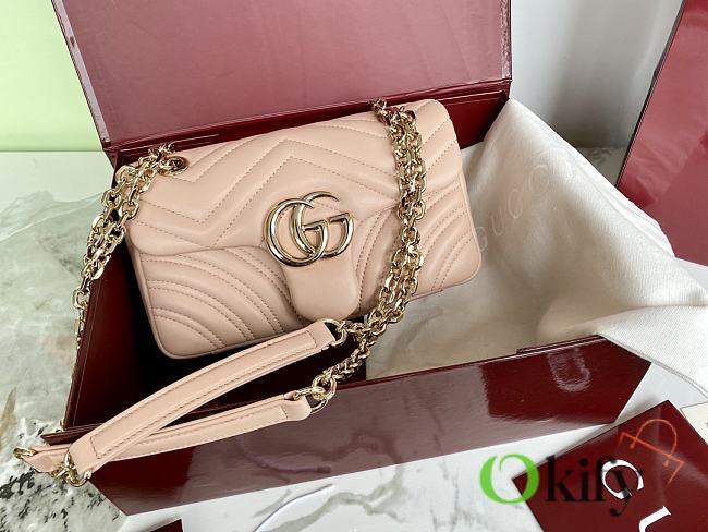Okify Gucci Marmont Bag In Nude 22x14x7cm - 1