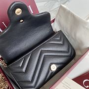 Okify Gucci Marmont Bag In Black 16.5x9.5x4.5cm - 5