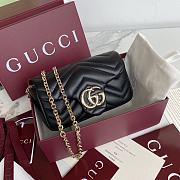 Okify Gucci Marmont Bag In Black 16.5x9.5x4.5cm - 1